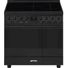 Image de Smeg Symphony C92IPN2 fornuis Vrijstaand fornuis Electrisch Inductiekookplaat zones Zwart (2&3 fase)