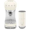 Image de SMEG ECF12CREU Espressomachine Set met Melkopschuimer - 15 Bar - Thermoblock - Geschikt voor Gemalen Koffie & E.S.E. Pads - '50s Style - Crème