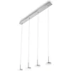 Image de Fabas Luce Dunk 4-lichts hanglamp - 32W dimbare LED - Geborsteld aluminium Lineair design