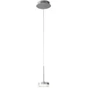Image de Dunk - Enkele hanglamp in satijn aluminium van Fabas Luce - 8W dimbare LED, modern design