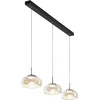 Image de Brena - Fabas Luce 3-lichts hanglamp - 30W dimbare LED - Cognac lineair design