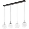Image de Ariel - Fabas Luce 4-lichts hanglamp - 28W dimbare LED - Transparant bolvormig design