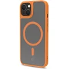 Image de Celly MagMatt Siliconen hoesje met Magsafe - Geschikt voor Apple iPhone 14 - TPU Back cover - Transparant / Oranje
