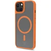 Image de Celly MagMatt Siliconen hoesje met Magsafe - Geschikt voor Apple iPhone 14 Plus - TPU Back cover - Transparant / Oranje