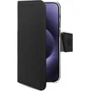 Image de Celly Wally Bookcase Hoesje - Apple iPhone 16 Pro Max - Kunstleer - Pasjeshouder - Zwart