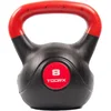 Image de Toorx Fitness PVC Kettlebell - Gewicht - 8 kg - Krachttraining - Rood - Zwart