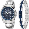 Image de Maserati Successo Horloge - Maserati heren horloge - Zilver - diameter 44 mm - roestvrij staal