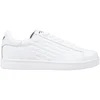 Image de Lace-Up Leather Sneakers with Rubber Sole - White