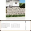 Image de vidaXL Schanskorf Gewelfd - 400x30x180/200 cm - Zilver Schanskorf - Gabion - Tuingrens - Geluidisolatie - Tuindecoratie