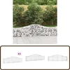 Image de vidaXL Schanskorven 2 st gewelfd - 200x50x40/60 cm Schanskorf - Gabion - Tuinmuur - Tuindecoratie - Geluidisolatie