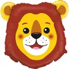 Image de Lion Gezicht Folieballon 25" (51 cm) Luxe - Leeuw - Safari & Jungle Thema - Professionele Kwaliteit - Gemaakt in Italië