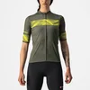 Image de Castelli Fietsshirt Korte Mouwen Dames Groen Geel - FENICE JERSEY MILITARY GREEN SULPHUR-S
