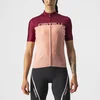 Image de Castelli Fietsshirt Korte Mouwen Dames Zalmroze Bordeaux - VELOCISSIMA JERSEY BLUSH BORDEAUX-L