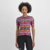Image de Sportful Fietsshirt korte mouwen DamesMultikleur Roze - GLITCH W BOMBER JERSEY MULTICOLOR PINK - S
