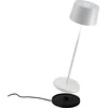 Image de Zafferano Olivia Pro Tafellamp - Oplaadbare Buitenlamp Wit - Spatwaterdicht (IP65) - Bureaulamp Snoerloos - Dimbare LED Lamp - Draadloos Oplaadstation - Terraslamp - USB Oplaadbaar - 35 cm x Ø11 cm