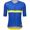 Image de Santini Maillot Jaune Col De La Madeleine 2025 Korte Mouw Wielertrui Blauw L Man,Vrouw