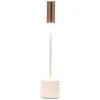 Image de Zafferano Carolina Tafellamp - Oplaadbare Buitenlamp Ivoor/Brons - Spatwaterdicht (IP65) - Bureaulamp Snoerloos - Dimbare LED Lamp - Draadloos Oplaadstation - Terraslamp - USB Oplaadbaar - 29 cm