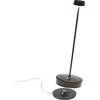Image de Zafferano Swap Tafellamp - Oplaadbare Buitenlamp Zwart - IP65 Spatwaterdicht - Bureaulamp Snoerloos - Dimbare LED Lamp - Tuinlamp met Draadloos Oplaadstation - 32,5 cm x Ø 10cm