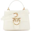 Image de PINKO Handtas Schoudertas Love One Top Handle Mini Light White - Antique Gold Crème