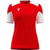 Image de Macron Glory Sphinx Shirt Korte Mouw Dames - Rood / Wit | Maat: S