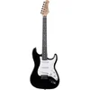Image de EKO ST100 BLK Tribute elektrische gitaar zwart, 3 single-coils, 22 frets, vibrato