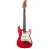 Image de EKO ST300 RD elektrische gitaar rood, 3 single-coils, 22 frets, aged slagplaat, vibrato
