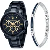 Image de Maserati - R8873621042 - Successo - Herenhorloge - Giftset horloge - armband - Blauw - goudkleurig - zilverkleurig - 44 MM