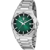 Image de Maserati - watch - R8853153003 -Velocita - 3h - groen - zilver - heren - horloge - 40 MM