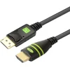 Image de TECHly DisplayPort / HDMI Aansluitkabel 5.00 m ICOC-DSP-H-050 Zwart [1x DisplayPort stekker - 1x HDMI-stekker]