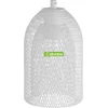 Image de LEDatHOME   Kooi metalen lampenkap Ghostbell met E27 lamphouder - Wit