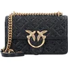Image de PINKO Love One Schoudertas Leer 21 cm - Dames - nero-antique gold