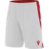 Image de Macron Tempel Short Kinderen - Wit / Rood | Maat: 7-8 Y