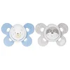 Image de Chicco Physio Comfort 2 Silicone Fopspenen 0-6 Maanden (Modellen : Bruine hond en blauwe beer)