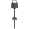 Image de Zafferano Poldina Pro LED Tuinlamp - Oplaadbare Buitenlamp Grijs Antraciet - IP65 Spatwaterdicht - Dimbare LED Lamp - 60cm