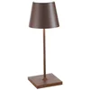 Image de Zafferano Poldina Pro Mini Corten LED tafellamp, oplaadbaar en dimbaar, met een batterijduur tot 12 uur