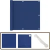 Image de vidaXL Balkonscherm - 90x300 cm - Blauw - Waterbestendig Balkonscherm - Privacy Screen - Balkondecoratie - Buitendecoratie - Zonwering