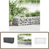 Image de vidaXL Gabion Mand 100x50x50 cm Staal Zilver Gabion Mand - Schanskorf - Tuinmuur - Terrasdecoratie - Buitendecoratie