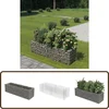 Image de vidaXL Gabion plantenbak 180x50x50 cm staal Gabion Plantenbak - Verhoogde Plantenbak - Tuinbak - Siertuin - Metalen Plantenbak