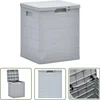 Image de vidaXL Opbergbox 90L - Lichtgrijs - Binnen & Buiten Tuinopslag - Opbergbox - Buitentoog - Decoratief - Plastic Box