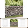 Image de vidaXL Schanskorfmuur 60x50x150 cm Staal Zilver Schanskorf - Gabion Muurtje - Tuinset - Terrasdecoratie - Tuinhek