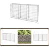 Image de vidaXL Gabion Mand - Gegalvaniseerd Staal - 200x30x100 cm Schanskorf - Gabion - Tuingrens - Wandbekleding - Terrasbeplating