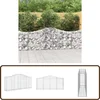 Image de vidaXL Schanskorf gewelfd - 200x30x80/100 cm - Zilver Tuinbarriere - Schanskorf - Gabionmuur - Tuindecoratie - Geluidisolatie