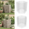 Image de vidaXL Gabion plantenbak verhoogd zeshoekig 100x90x100 cm - Verhoogde Plantenbak - Verhoogde Plantenbakken - Gabion Plantenbak - Gabion Plantenbakken