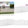 Image de vidaXL Schanskorven 2 st gewelfd 400x50x140/160 cm ijzer - Schanskorfmand - Schanskorfmanden - Schanskorf - Schanskorfmuur