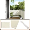 Image de vidaXL Balkonscherm - 75x800 cm - Crème - Weerbestendig Balkonscherm - Privacy Screen - Buitenschutting - Terrasdecoratie - Tuinaccessoires