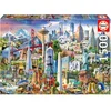 Image de Educa - Puzzel 1500 stukjes - 1500 SYMBOLEN VAN NOORD AMERIKA