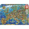 Image de Educa - Puzzel - Grappige Landkaart van Europa - Legpuzzel - 500 stukjes