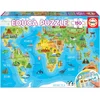 Image de EDUCA - puzzel - 150 stuks - WERELDKAART
