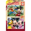 Image de EDUCA - puzzel - 2 x 50 stuks - hout - MICKEY & FRIENDS