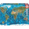 Image de Educa - Puzzel - Wereld wonderen - wereldkaart - 1000 stukjes - Legpuzzel